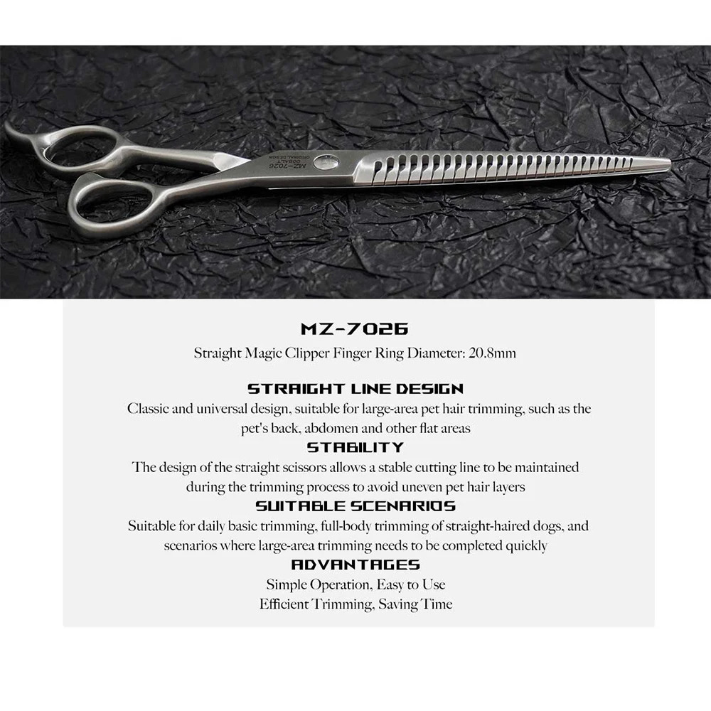TAA Dog Scissors Pet Grooming Scissors for Dog Original n Magic Shears Straight Curved Professional Handmade 7 Inch Shear 241225