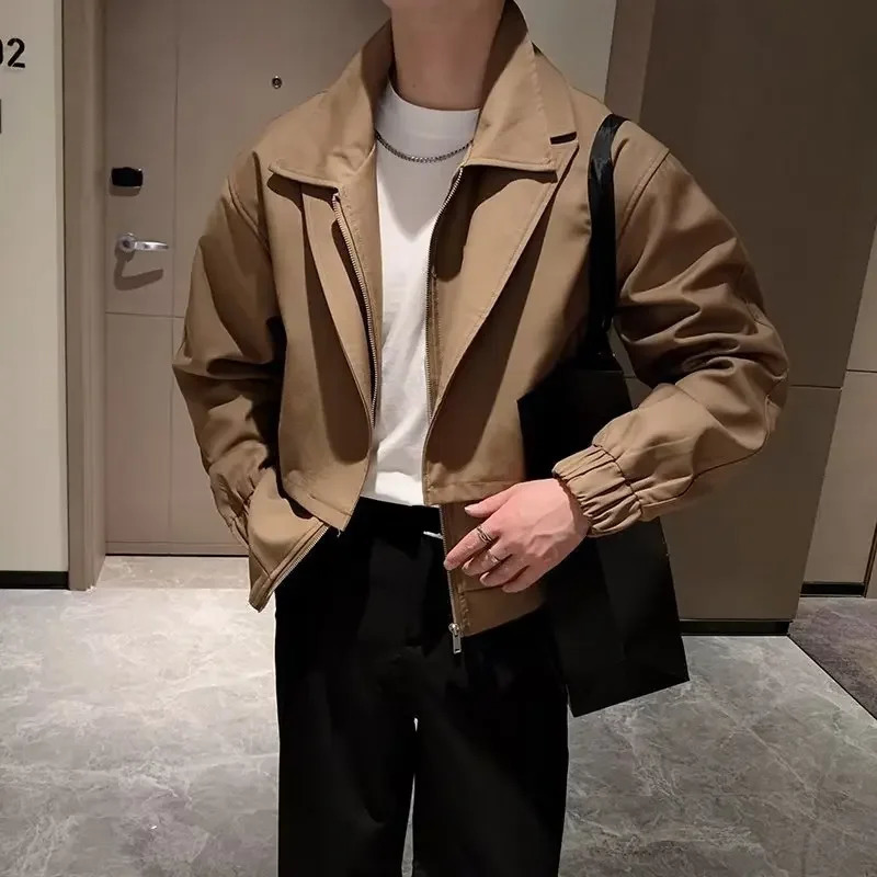 2024 Spring Autumn Trendy Mens Loosefit Jacket High Street Style Japanese Korean Version Fashion Outerwear 241224