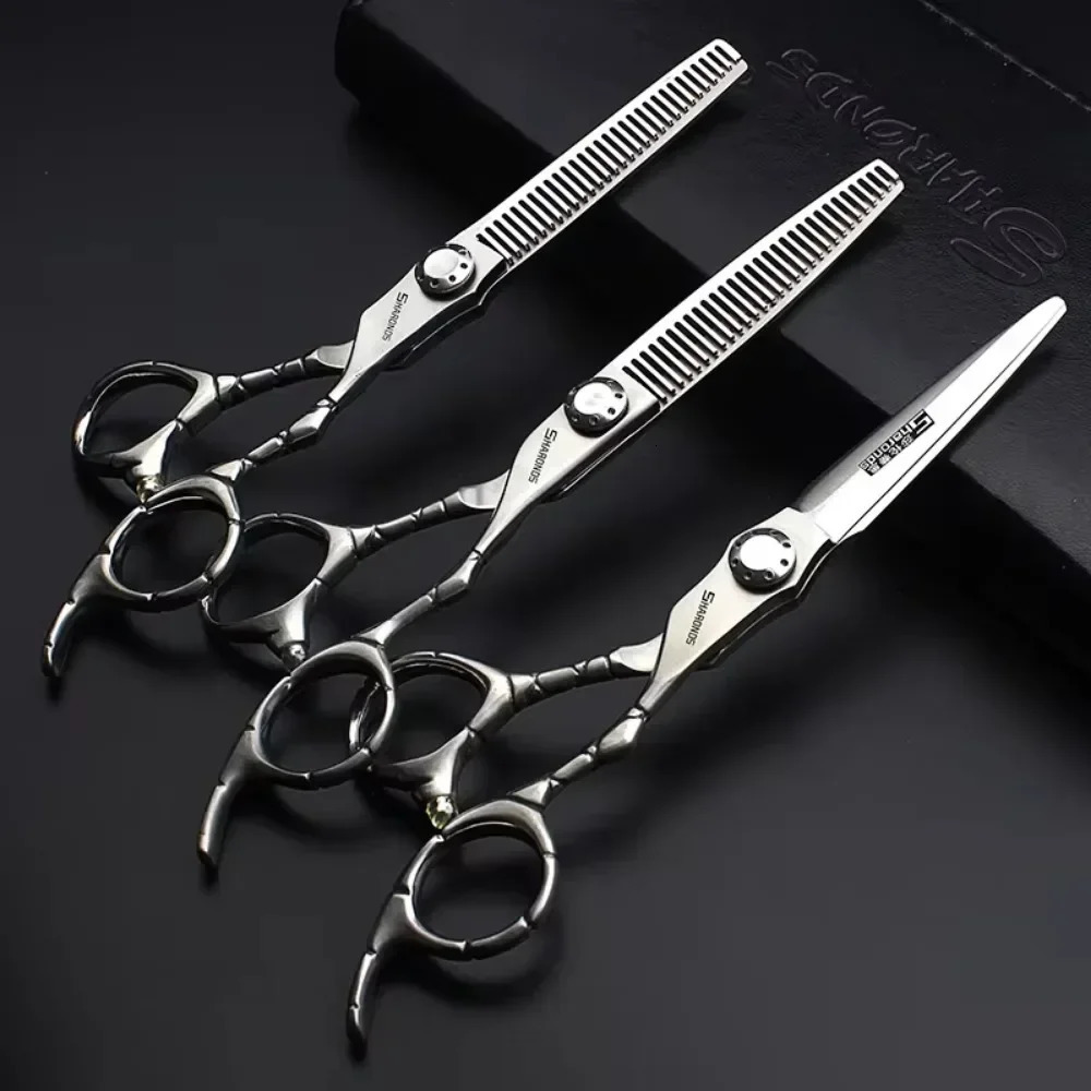 SHARONDS Hairdressing Professional Scissors 6 7 Inch Thinning Barber Specialized Shears Hairdresser Clipers Hair Cutting Tools 241225