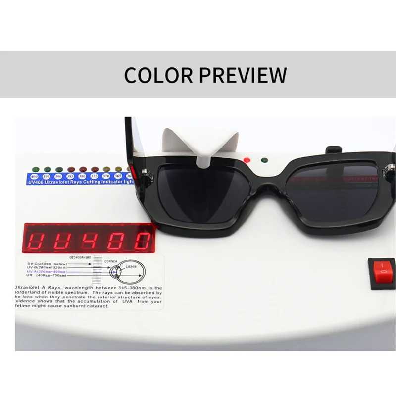 Retro Fashion Square Sunes Wen 2022 Mens Classic Luxury Brand Designer Trend Travel Sun Fem UV400 X241225