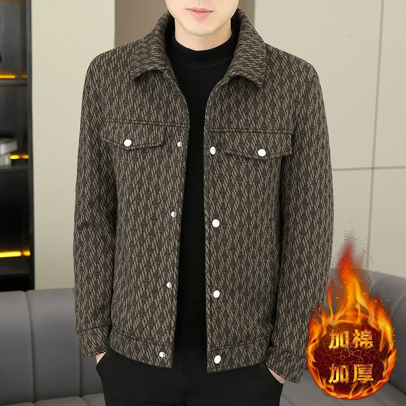2024 Winter Wool Blends Jacket Men Thick Warm Casual Trench Coat Short Business Social Streetwear Overcoat Clothing M4XL 241225