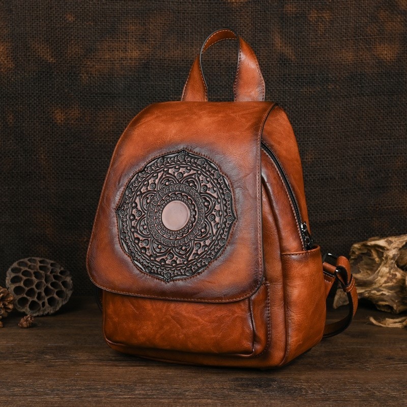 MOTAORA 2024 New Retro Women Bags Designer Leather Backpack For Woman Large Capacity Bag Women's Stylish Travel Backpacks