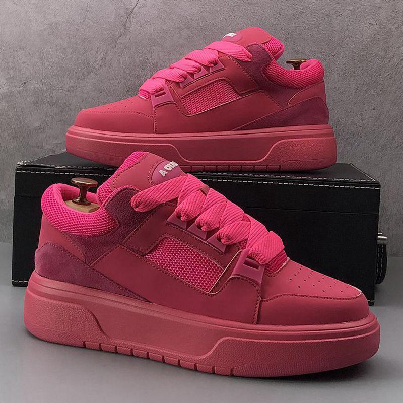 designer men women sneaker new casual spring summer platform shoes pink white breathable mens womens sneakers trainers skate smart shoes free shipping