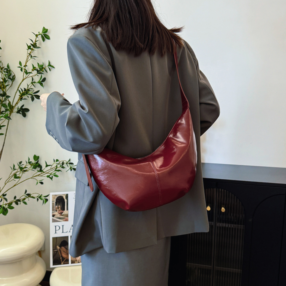 Hobo Handbags PU Vegan Leather Shoulder Red Clutch Purse For Women Tote Bags Y2k Chest Bag Pack Handbag