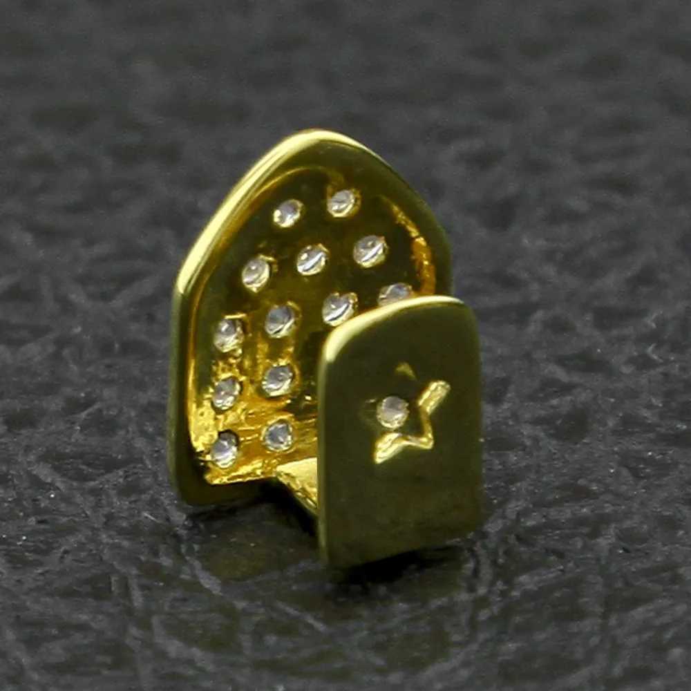 Bling Teeth Grillz Top Bootom Dental Mouth Punk Teeth Cs Cosplay Party Tooth Rper Hip Hop Jewelry TG002XJ241225