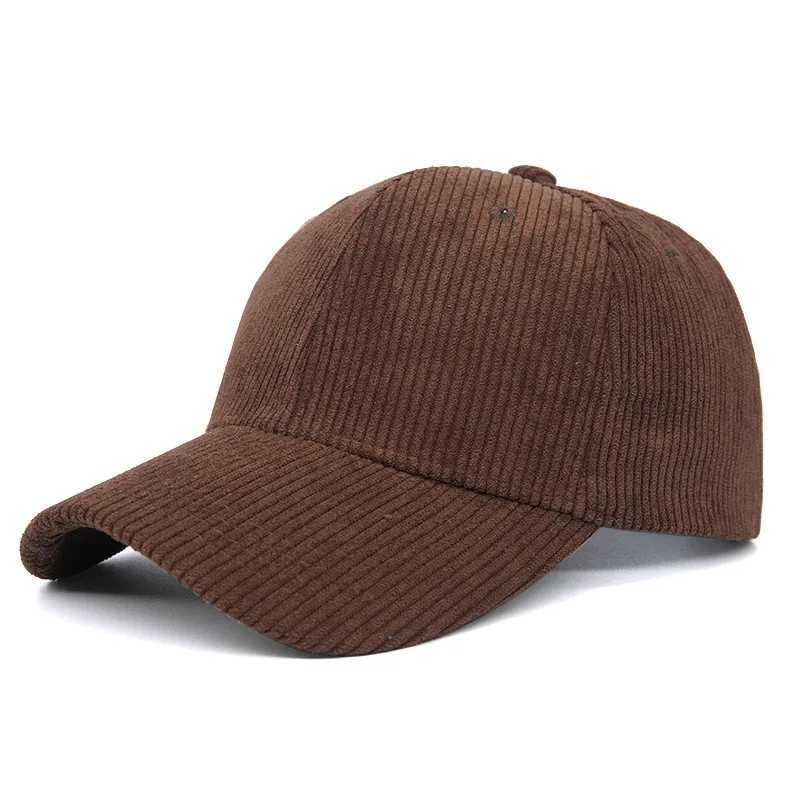 Solid color Corduroy baseball cap mens spring autumn outdoor warm leather hat unisex truck driver gorilla hip-hop retro W241225