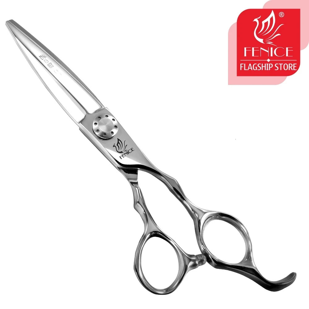 Fenice 6.0inch Hair Cutting Scissors Professional Japan 440C VG10 Double Edge Wide Blade Hair Shears Slide Barber Scissors 241225