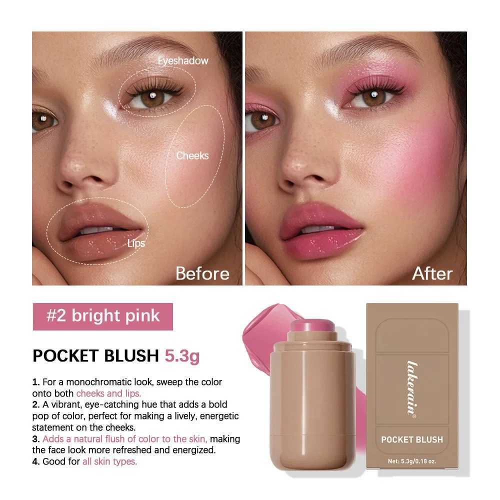 Creamy Bronzing B Stick Hydrating Waterproof Lipstick Cheek Tint High Pigment Multi-tone Soft Mauve Matte Rouge ContourXJ241225