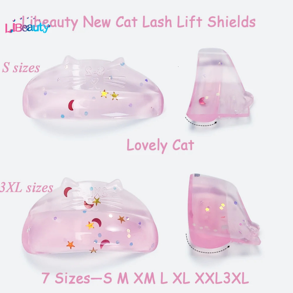 Libeauty 7 Pairs Reusable Silicone Eyelash Rod Sticky Lash Lift Pads 3D Eyelashes Extension Curler Accessories Makeup Tools 250103
