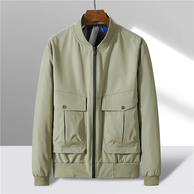 Spring Autumn Mens Baseball Jacket Loose Casual Stand Collar Business 10XL Large Size Fashion Versatile Thin Cargo Coat 241225