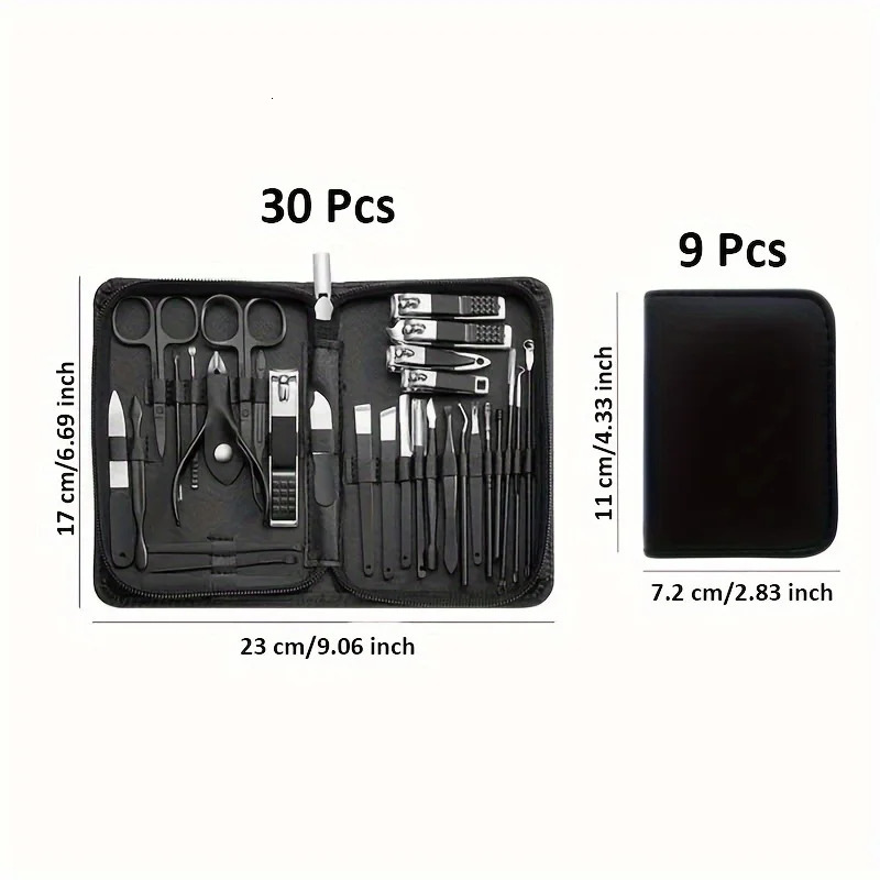 30 PCs Manicure Cutters Household Stainless Steel Manicure Kit Nail Clippers Pedicure Nail Scissors Tool 241225