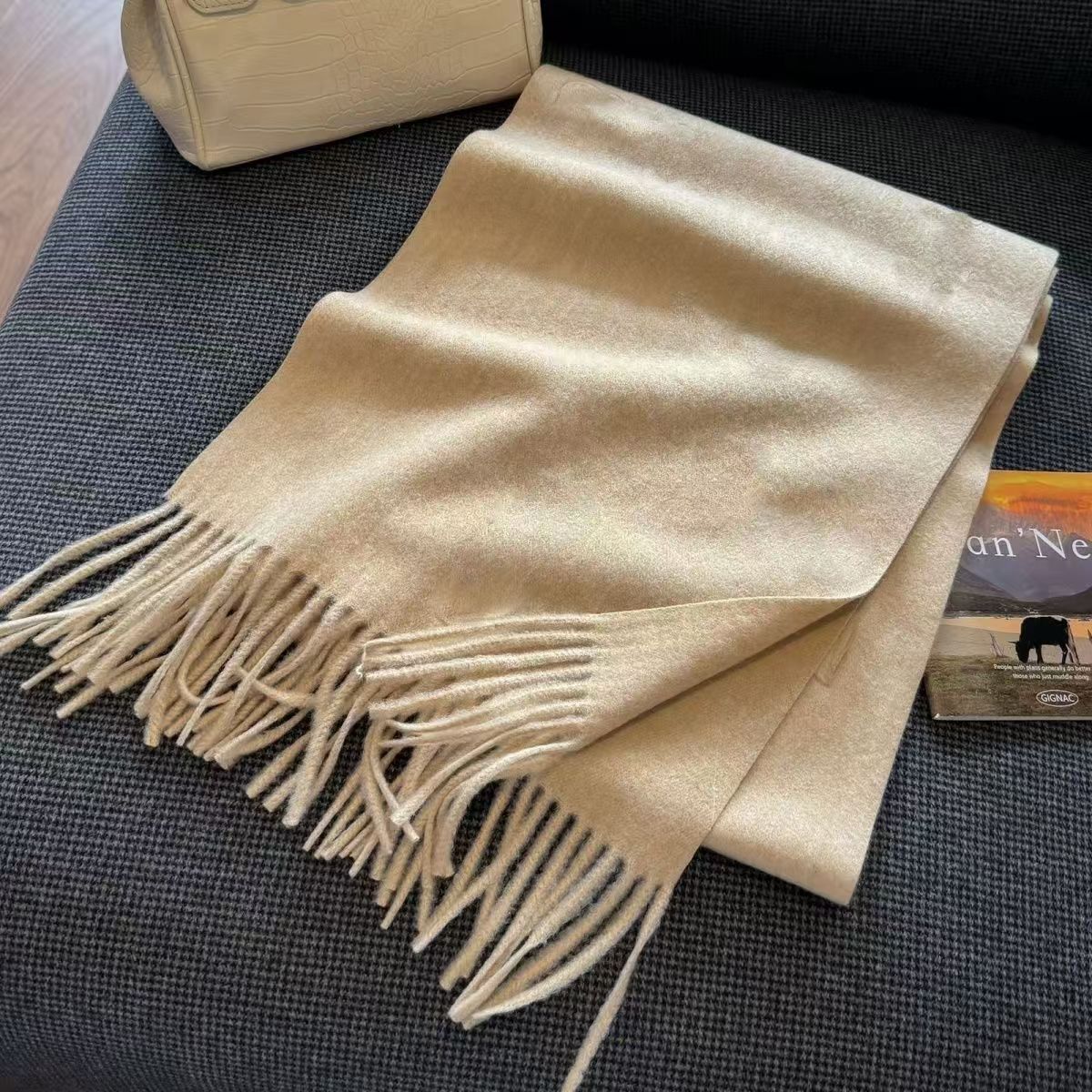 T030 scarf women's winter versatile thick neck scarf scarf hand-woven winter Korean style