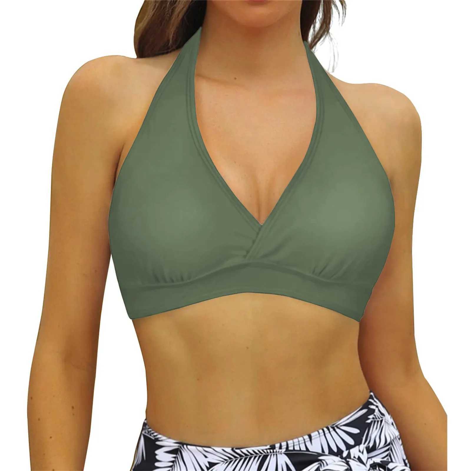 Strap swimsuit top teenage girl womens lace swimsuit top underwear full set bikini top push up swimsuitW241225