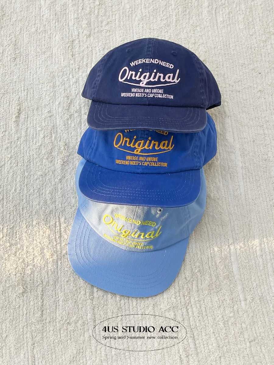 Retro soft top embroidered letter baseball cap for womens street fashion brand plain weave hip-hop foot cap W241225