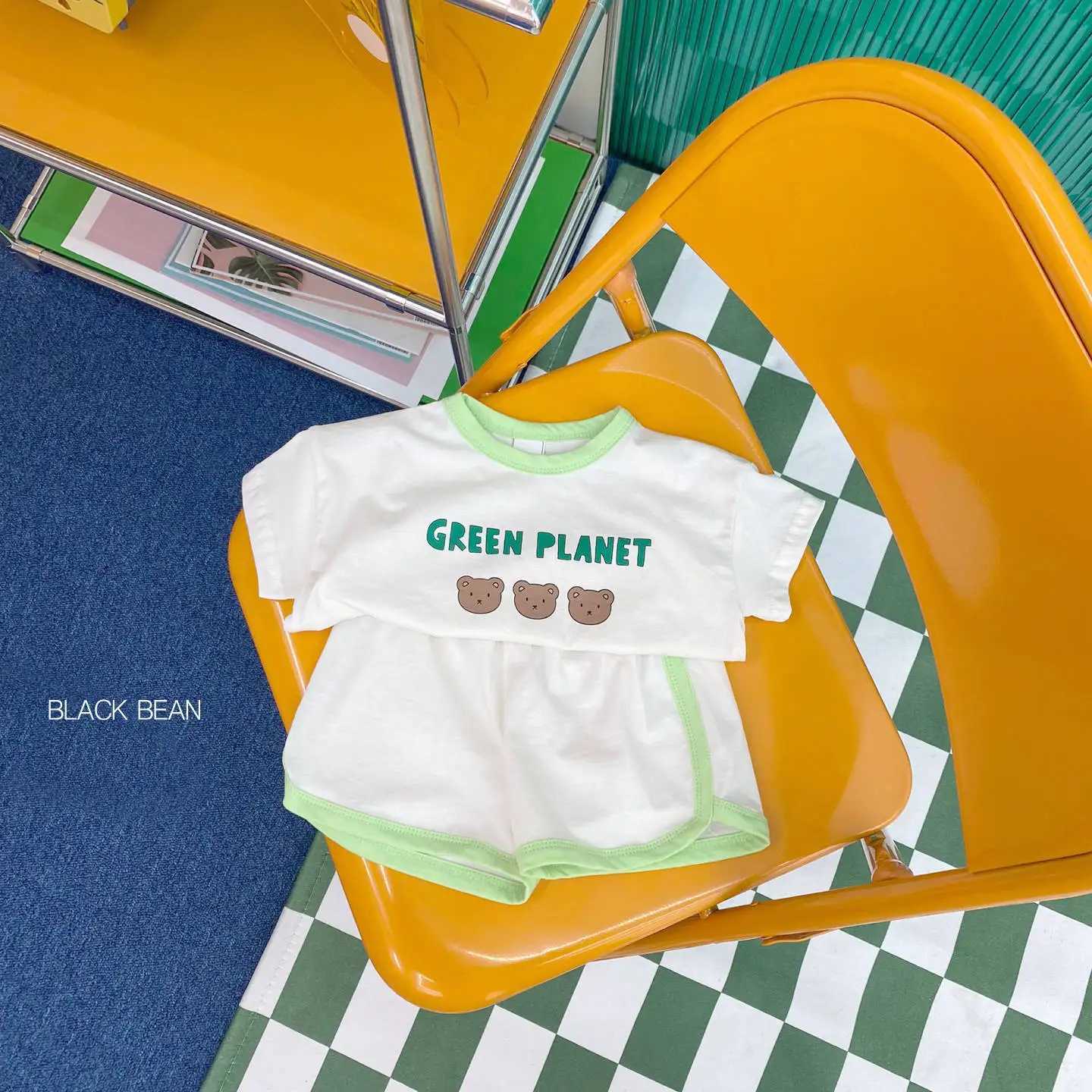Clothing Sets Summer New Leisure Suit Baby Short-Sleeved Baby Men and Women Baby Home Wear Thin Section of the Toddler Summer Suit SetY2412253O6X