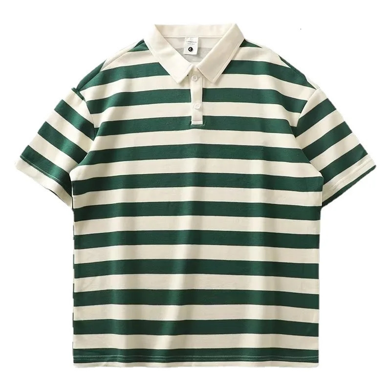 Mens Summer Stripe Short Sleeve POLO Shirt Polo T-shirt Casual Mens Top Golf Wear Clothes for Women 241224