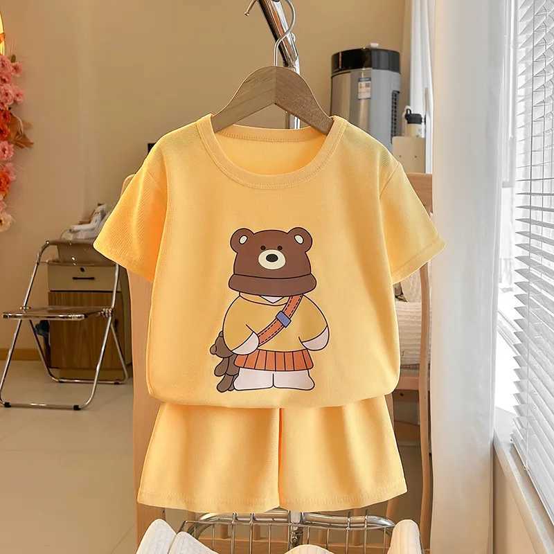 Clothing Sets Summer Baby Boy Clothes Set Children Girl Cartoon Print T-shirts Shorts 2pcs Suit Kid Fashion Top Bottom Outfits TracksuitY241225WUD7