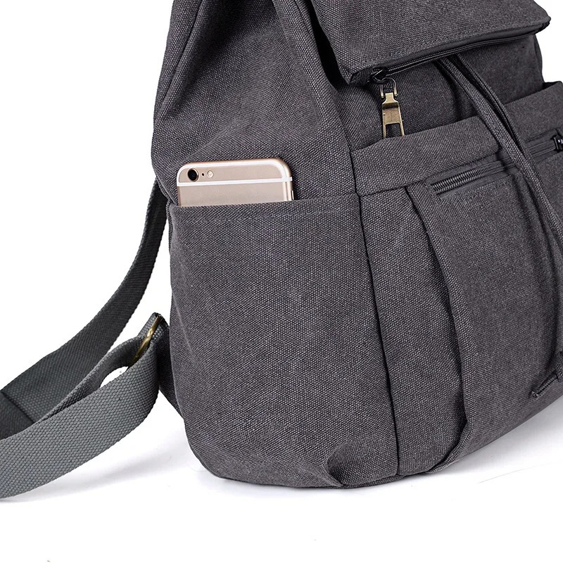 Tilorraine Canvas backpack Korean style fashion shoulder bags schoolbag vintage bags unisex travel bag 241225