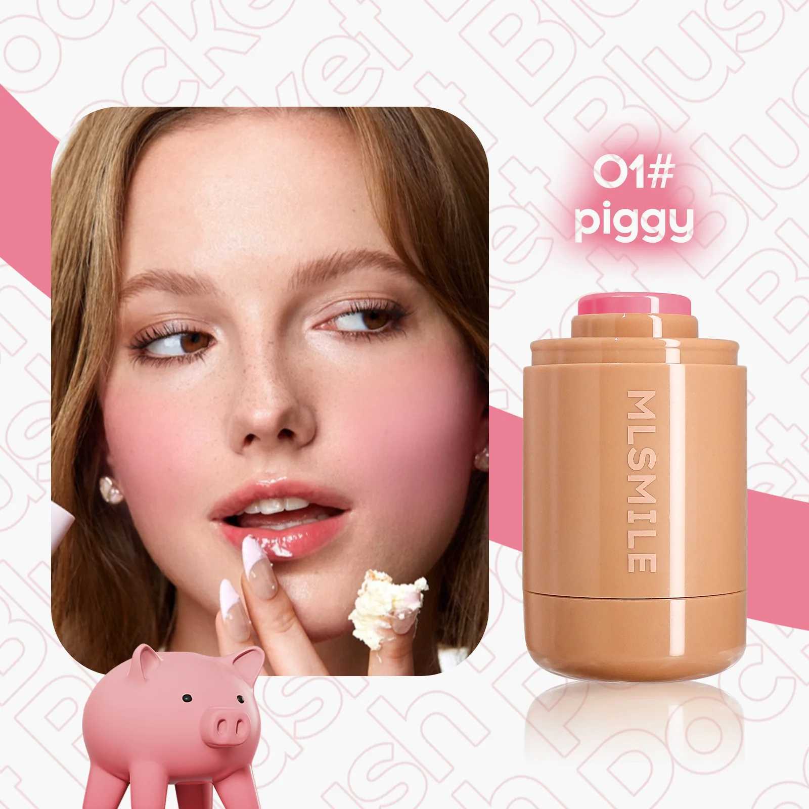 6 colors b stick contour natural and long-lasting matte rouge powder b cream lipstick cheek easy to apply color makeupXJ241225