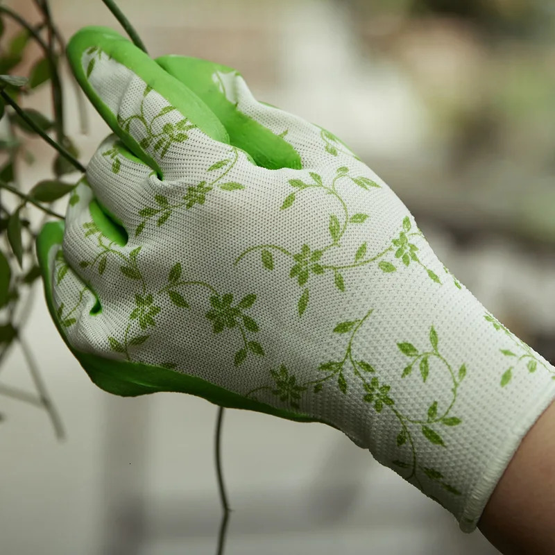 3 pairs of garden gloves No. 1 breathable foam latex work gloves used for gardening landscape DIY 100% pure rubber 241224
