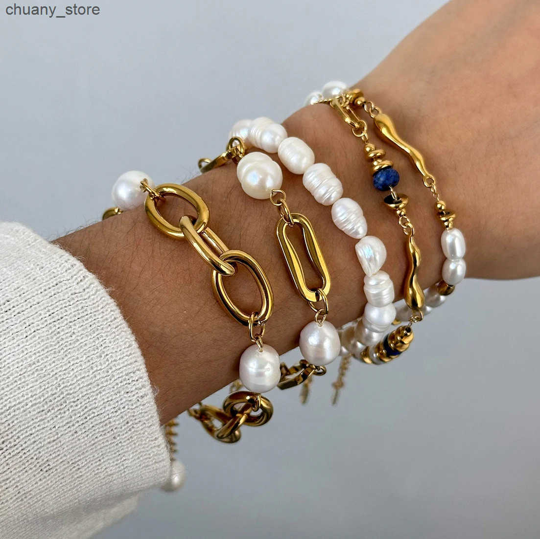 Chain Uworld Coin Pearl Gift for Her Baroque Pearl Wedding Jewelry Elegant Pearl Modern Jewelry L240910