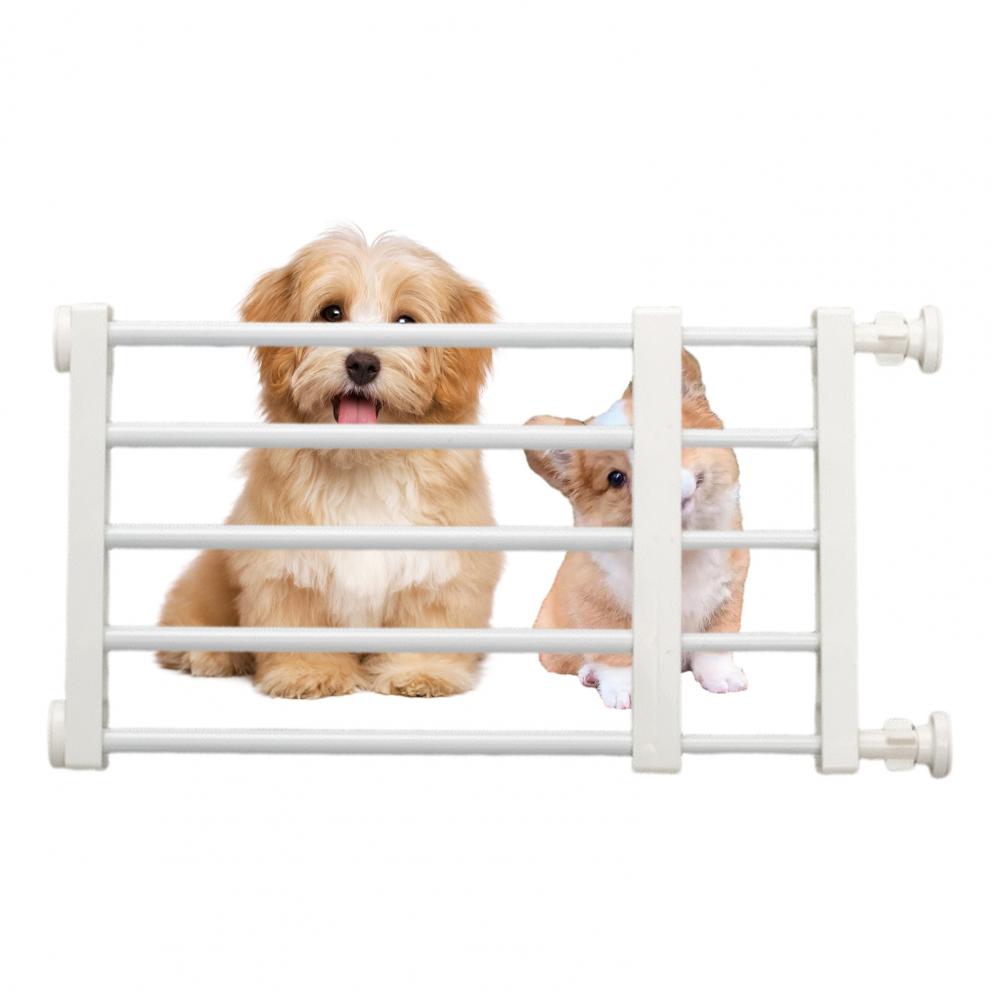Wall-friendly Pet Gate Metal Door Rail Expandable Metal Dog Gate with Door for Small Dogs Indoor Pet Gate for Stairs Doorways