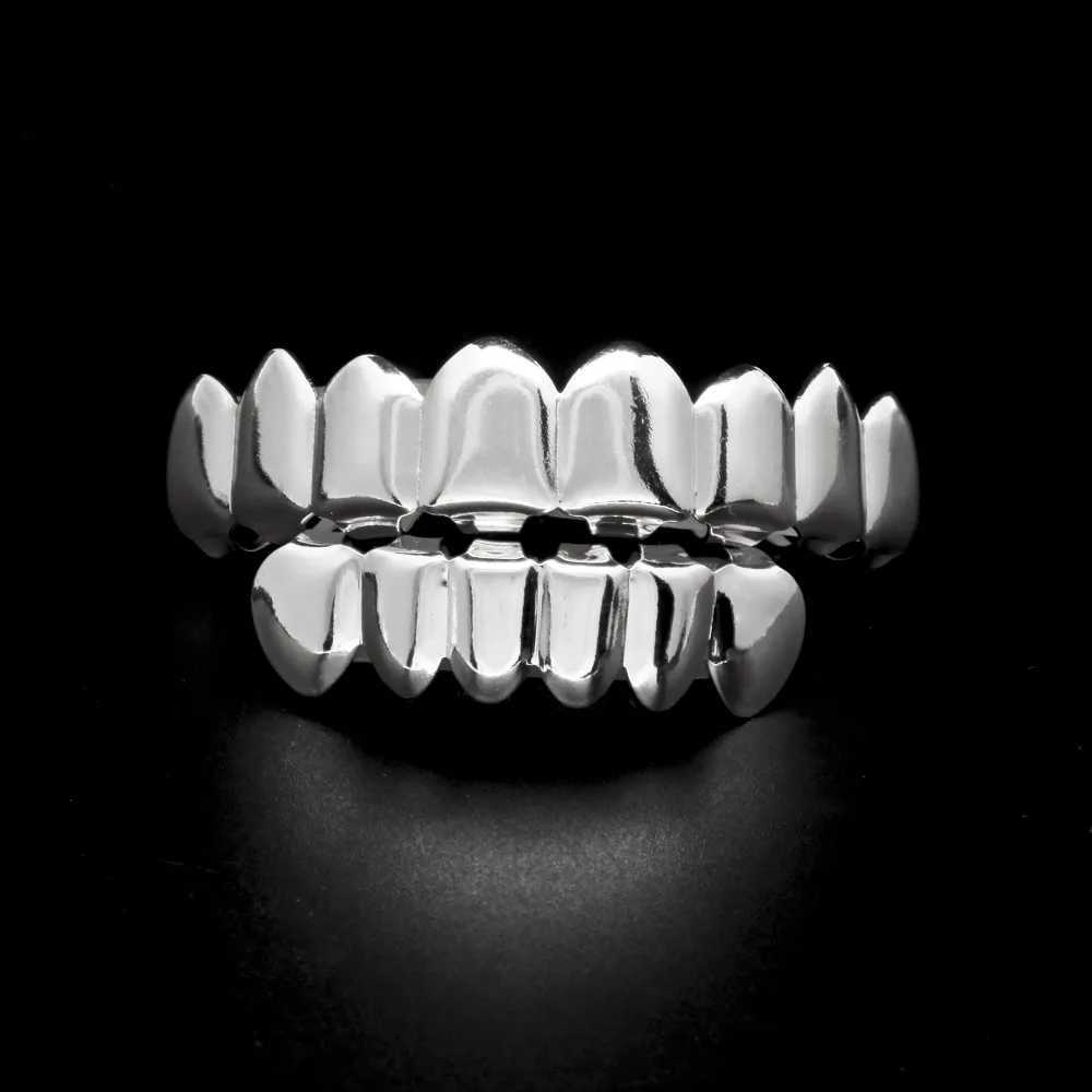 NEW Pure Bling Teeth Grillz Top Bootom Dental Mouth Punk Teeth Cs Cosplay Party Tooth Rper Hip Hop Jewelry TG029XJ241225