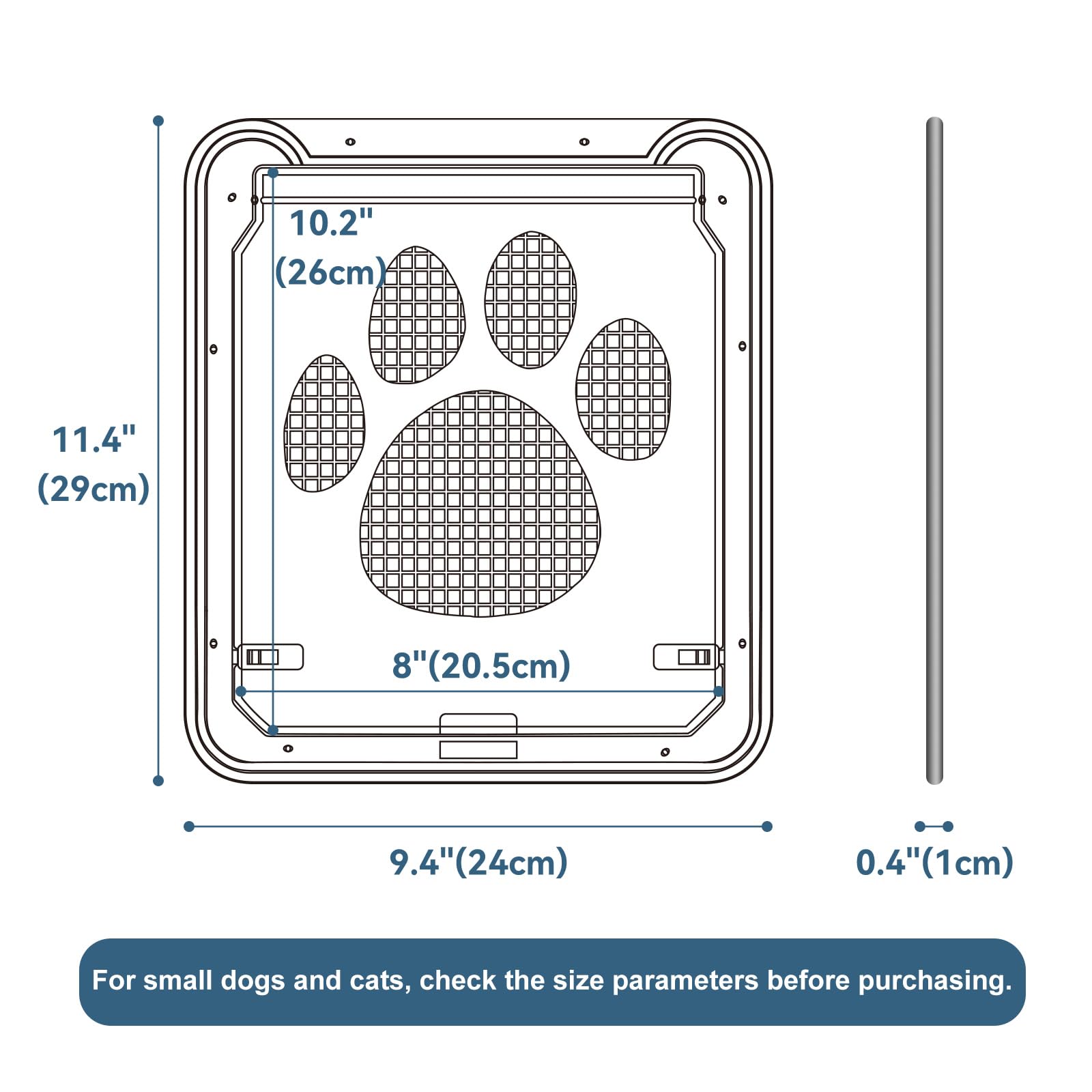 Large Small Dog and Cat Screen Door, Lockable Self-Closing Function, Sturdy Pet Door Easy Safe Freely Enter House Outdoor Window