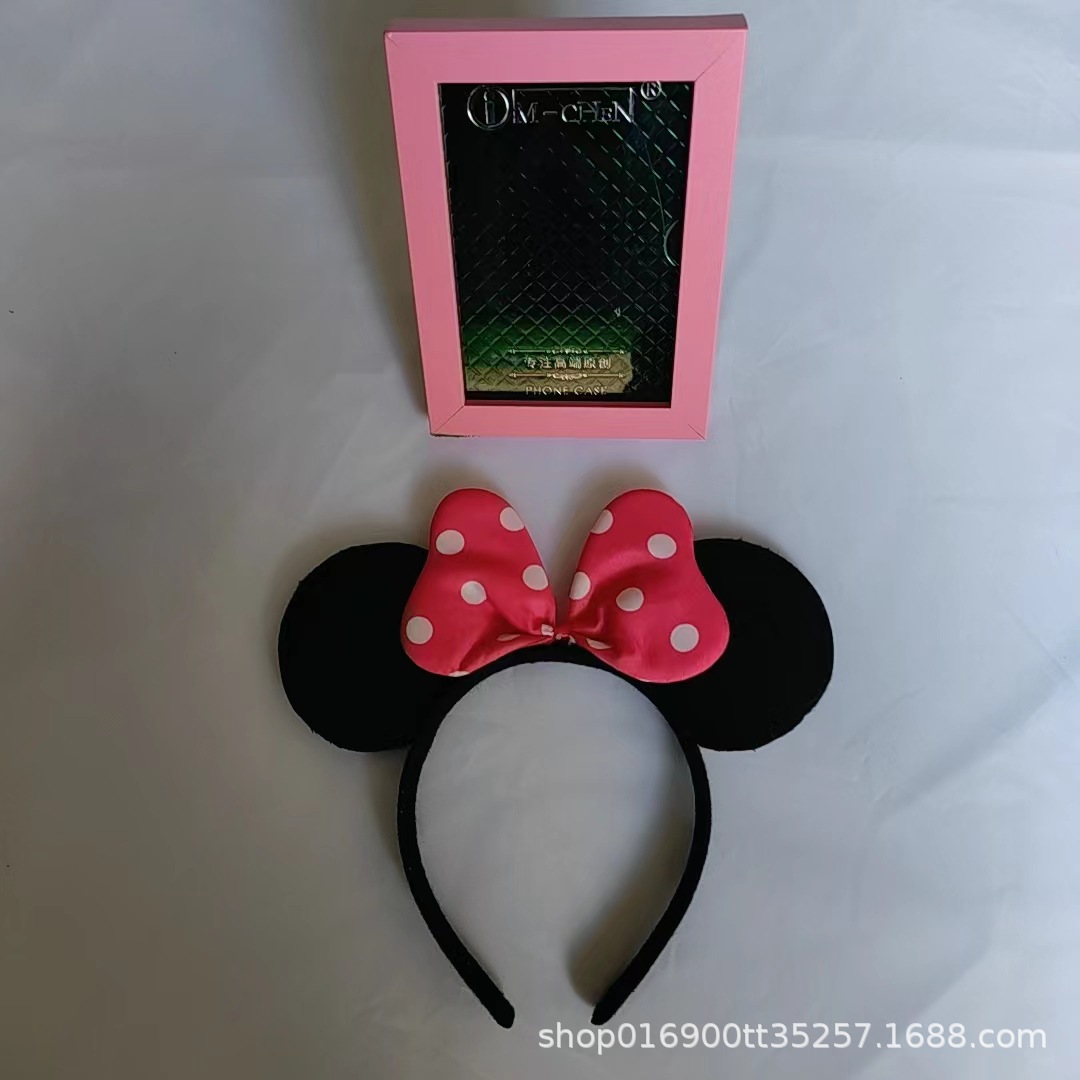 Cute headband spotted bow headband children's adult performance amusement park stall decoration hair accessories