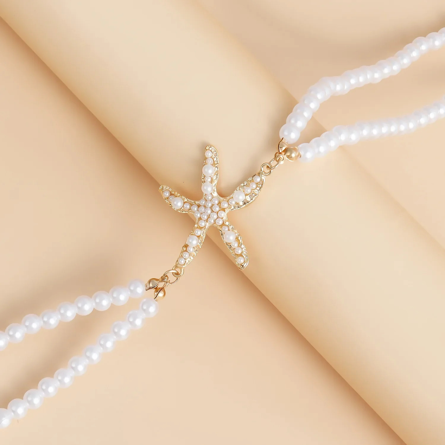 Belly Chain for Women Pearl Beaded Waist Chain Multilayers Beach Leisure Starfish Dress Accessories Body Jewelry Gift 241225