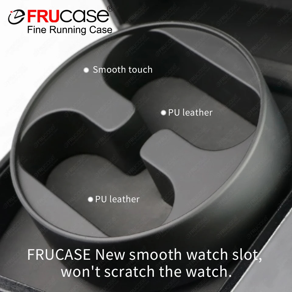 2 Rotation Modes FRUCASE PU Watch Winder for Automatic Watches Watch Box 1-0 / 2-0 241225