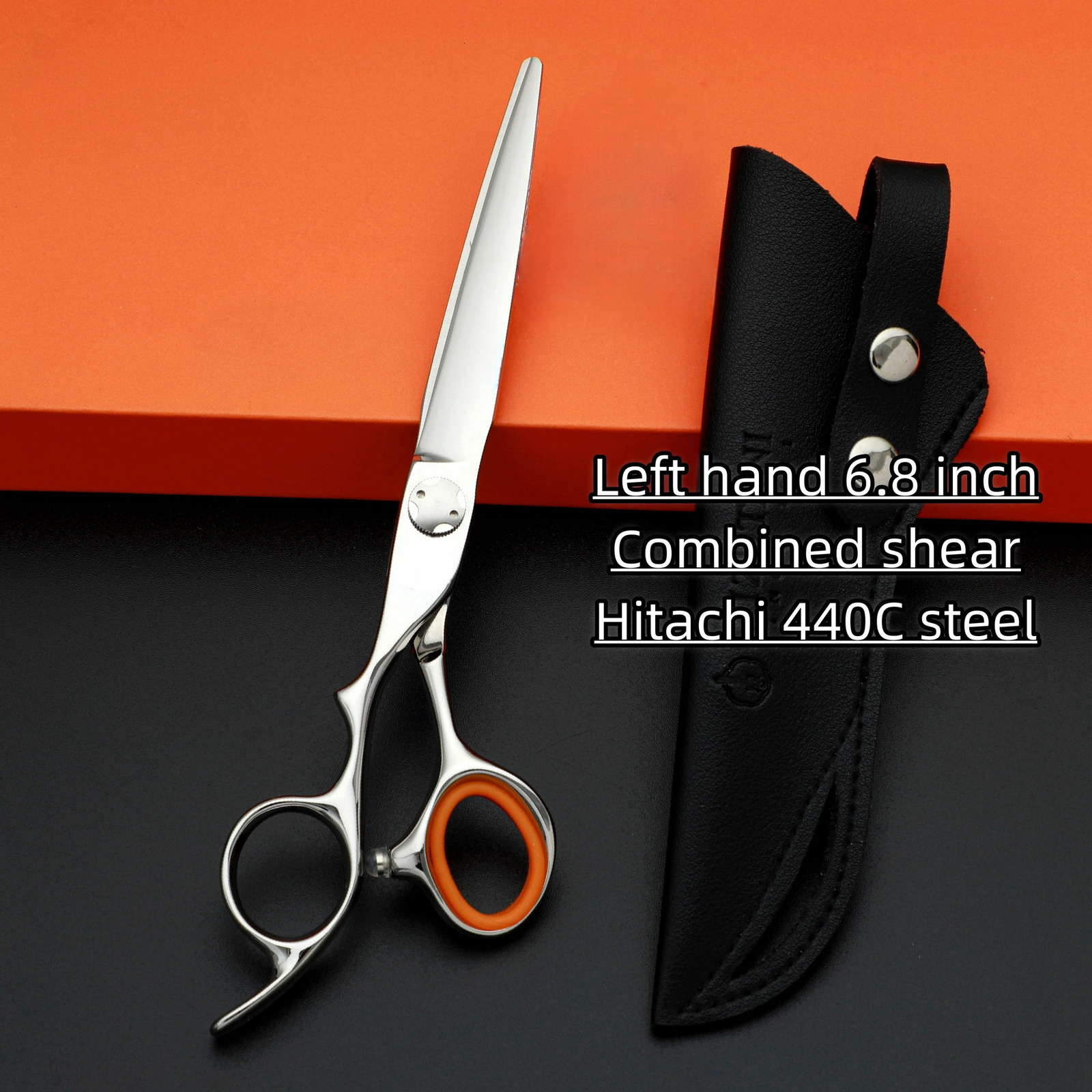 Professional Left hand Barber scissorsSet of 6-6.5-6.8 inches hairdressing scissorsHitachi 440C steel barbershop accessories 241225