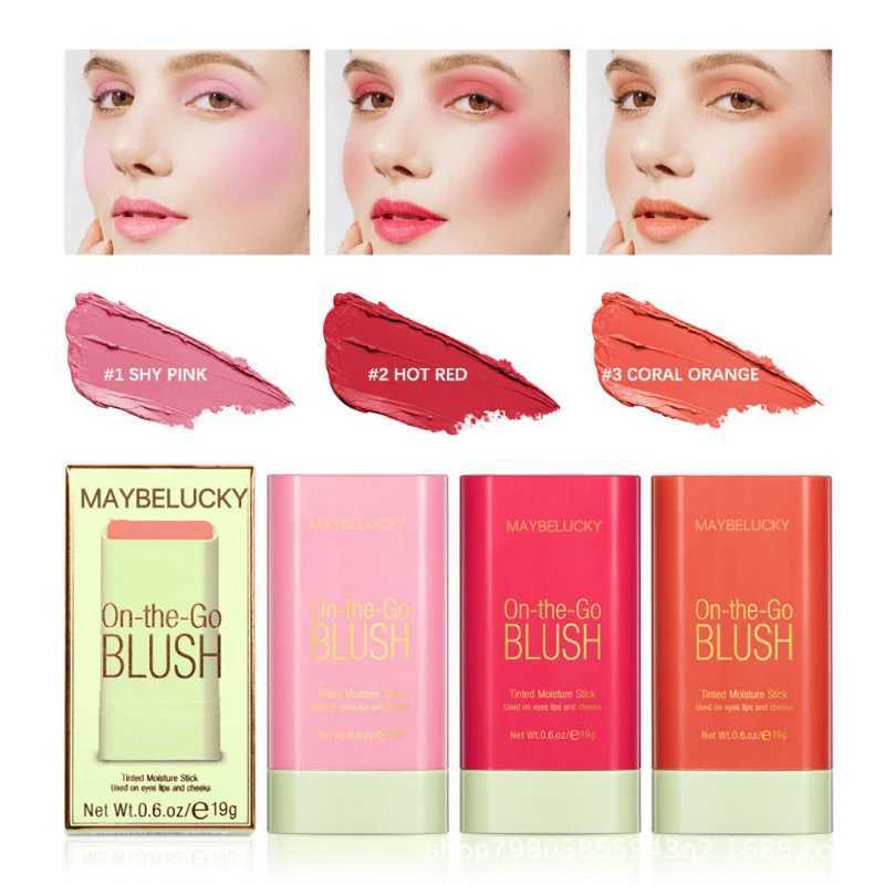 Multi-function B Stick Natural Cheek Face Rouge Ber Cream Lasting High Color Rendering Brightening for Women MakeupXJ241225