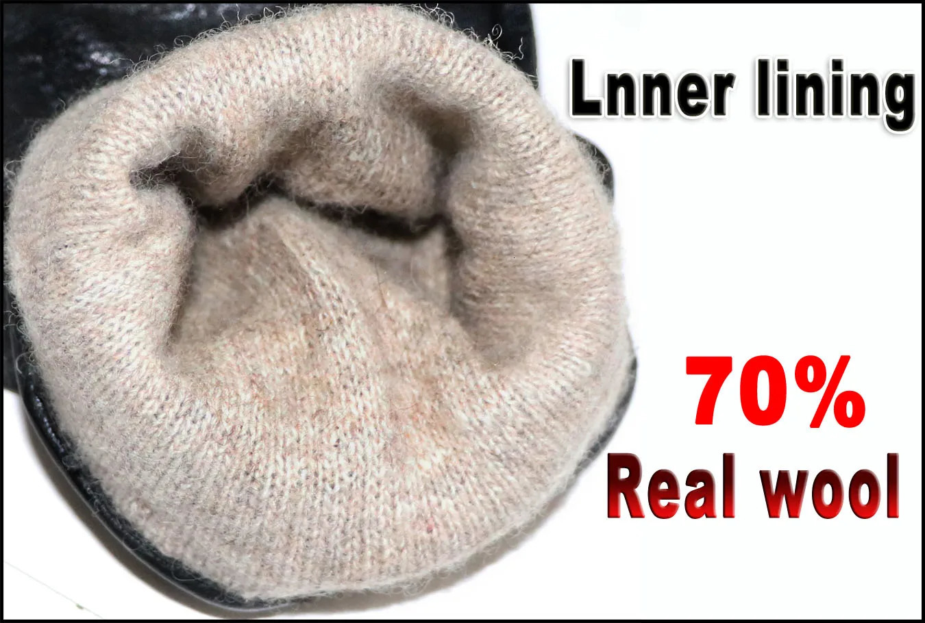 High-end Leather Gloves for Men and Women Deerskin Textured Goat Leather Winter Warm Driving Riding Wool Knitted Lining 2024 241225