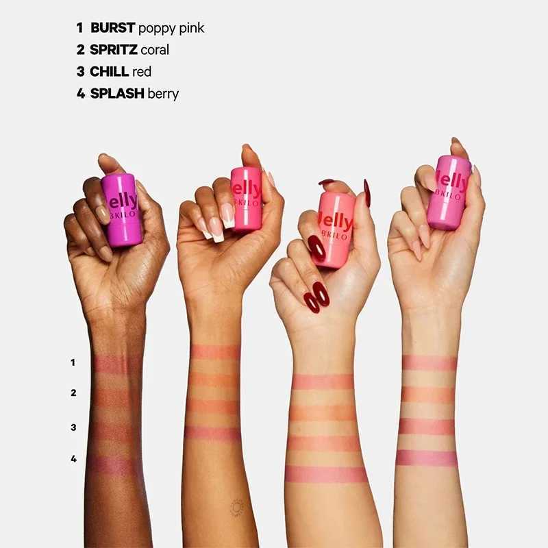 Top Selling Jelly Powder Ber Suit Four Pieces Of Lip And Cheek Dual-use Transparent Lip Dye Rouge Cream Powder Ber StickXJ241225