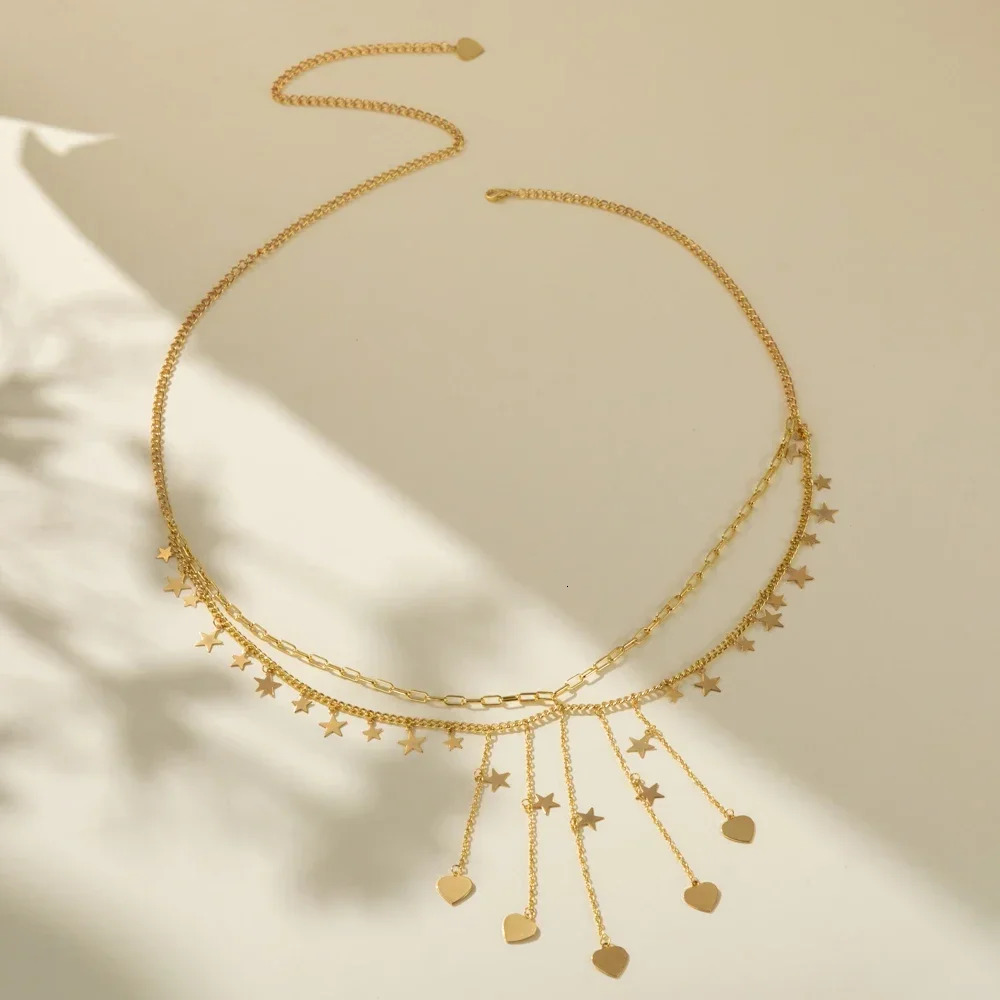 Fashion Creative Love Star Waist Chain For Women Fashion Trend Ladies Body Chain Jewelry Wholesale Direct Sales 241225