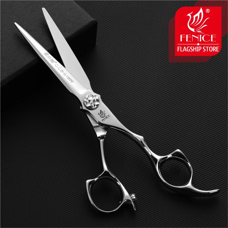 Fenice 6 inch Cutting Thinning Styling Tool Hair Scissors Set Salon Hairdressing Scissors Shears Traceless/V-shaped teeth Blades 241225