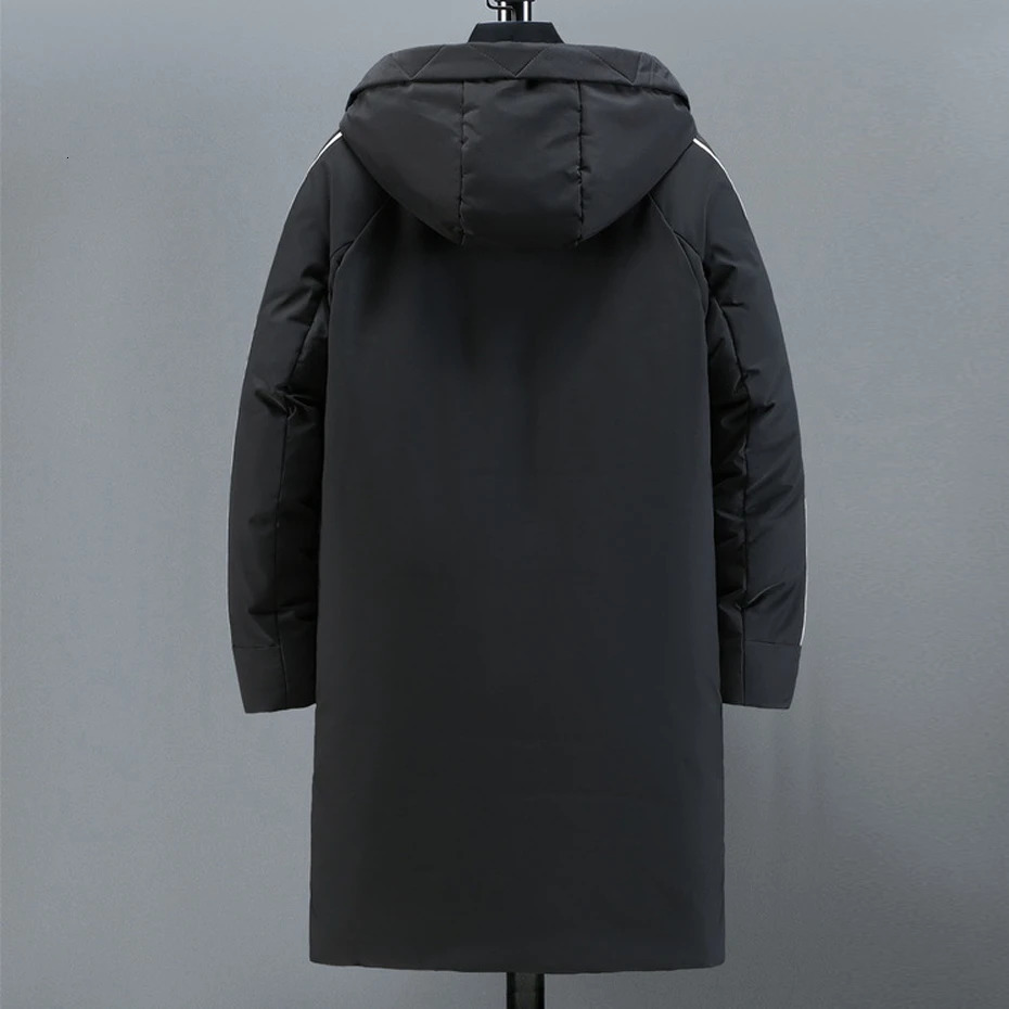 Black Long Parkas Men Winter Thick Warm Jacket 10XL 11XL Plus Size Coat Fashion Male Cargo Jackets Big 241225