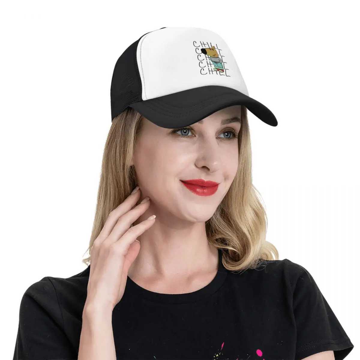 Just a calm guy fun coin meme baseball cap mesh cap washable toe cap for adults W241225