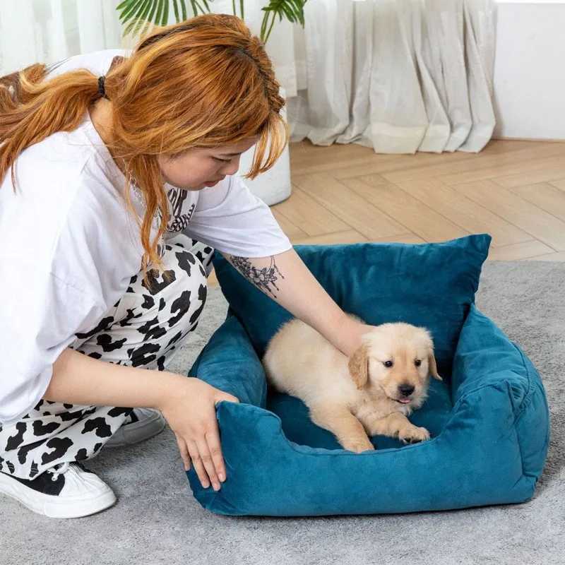 Others Dog Carrier Dog Car Seat Bed Pet Booster Travel Carrier Mattress For Dogs Pet Car Seat Covers Cushion Washable With Safety Buckle H250213
