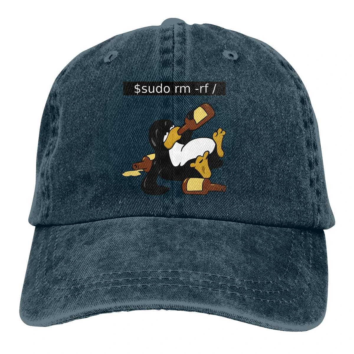Command Baseball Caps Peaked Cap Linux Operating System Tux Penguin Sun Shade Hats for Men W241225