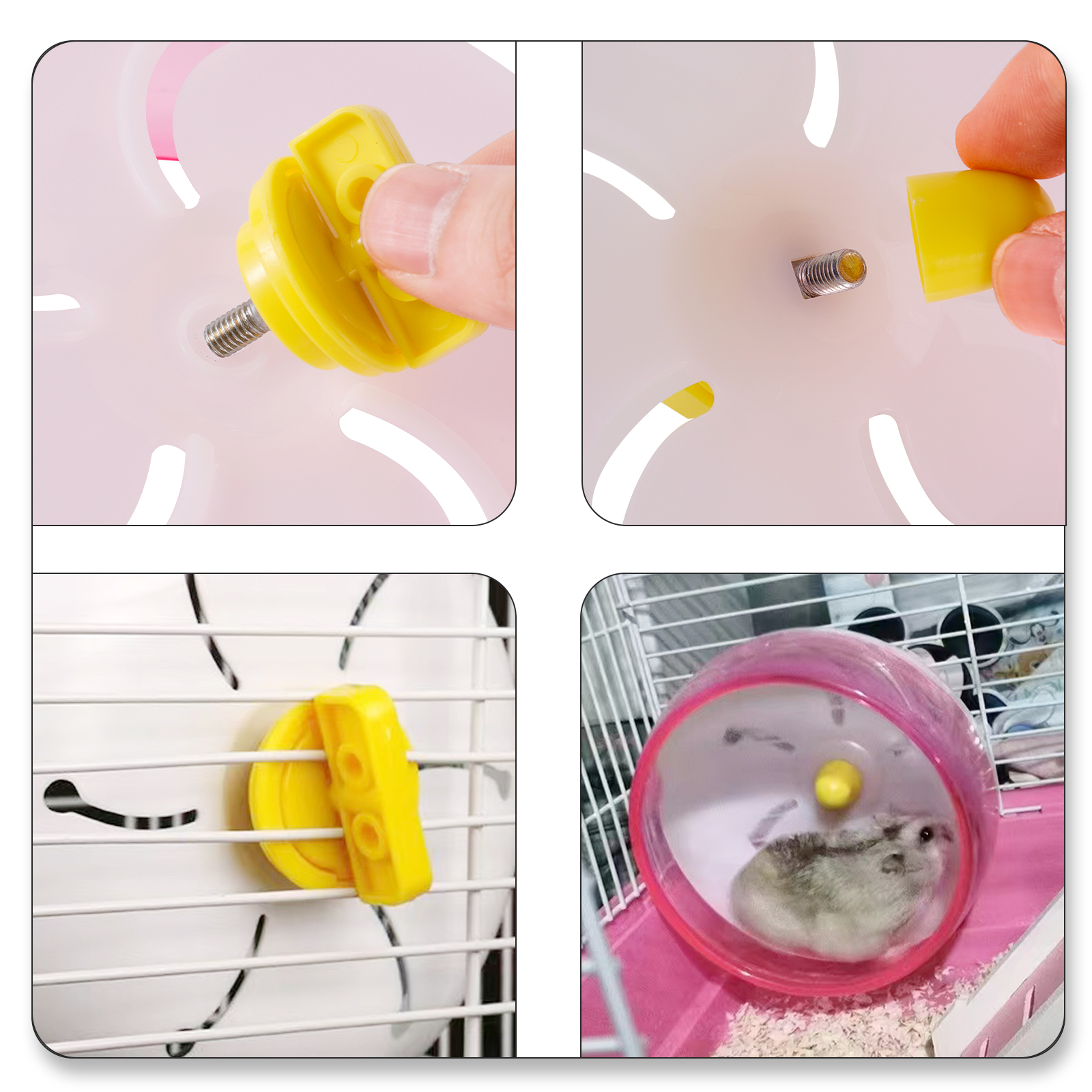 1 Pc Hamster Running Disc Toy Silent Golden Bear Guinea Pig Pet Exercise Wheel Small Pet Rotating Jogging Wheel Cage Accessories