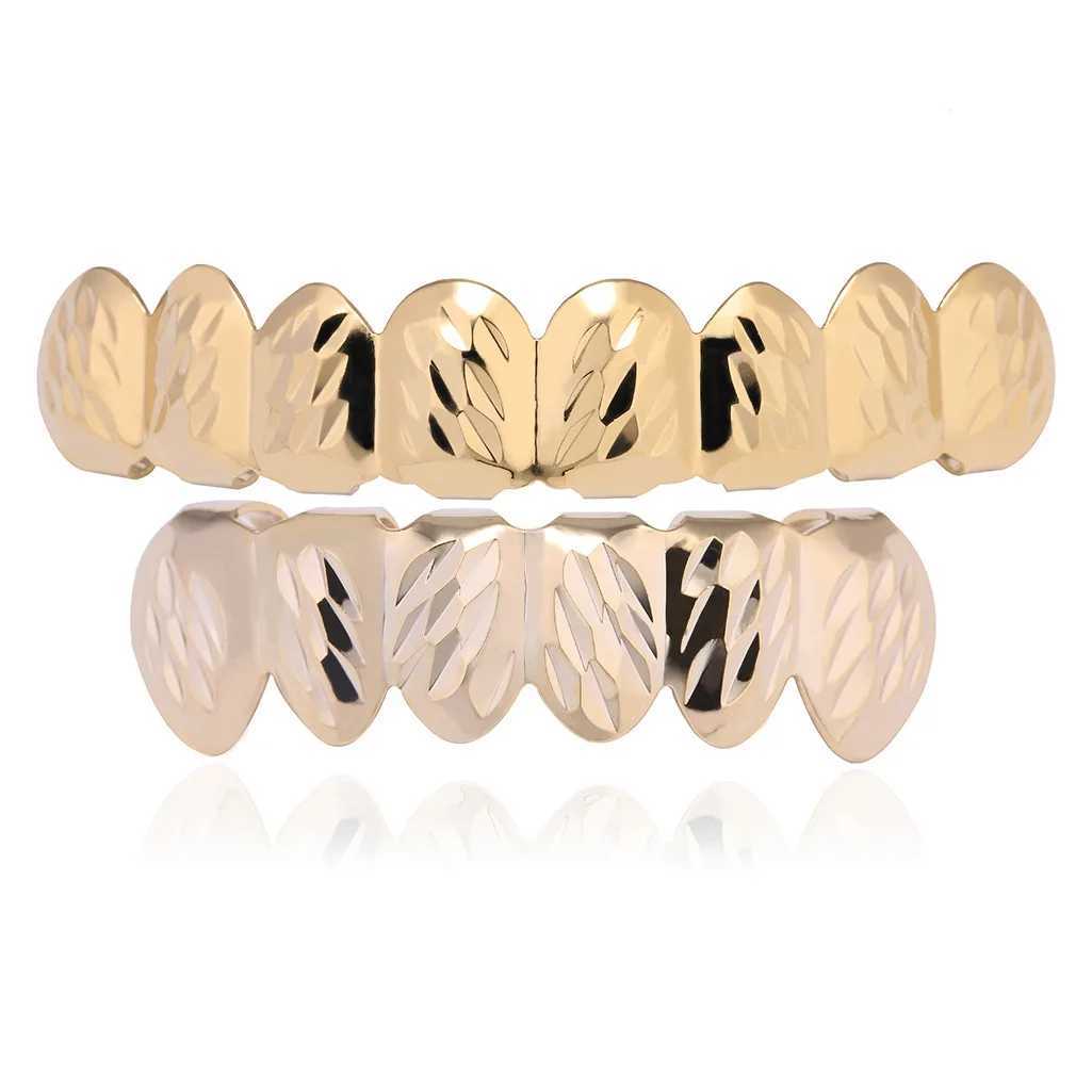 1set 24Color Hip Hop Gold Color Teeth Grillz Gold Plated Dental Grills Rock Tooth Grillz Cs Crystal Teeth Cs Halloween GiftXJ241225