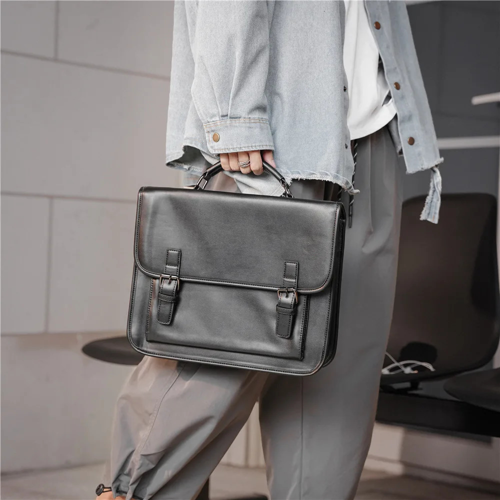 High Quality Vnitage Style Unisex Briefcases Backpacks HandBags Women Man Students School Laptop Shoulder Bags Bookbags 241225