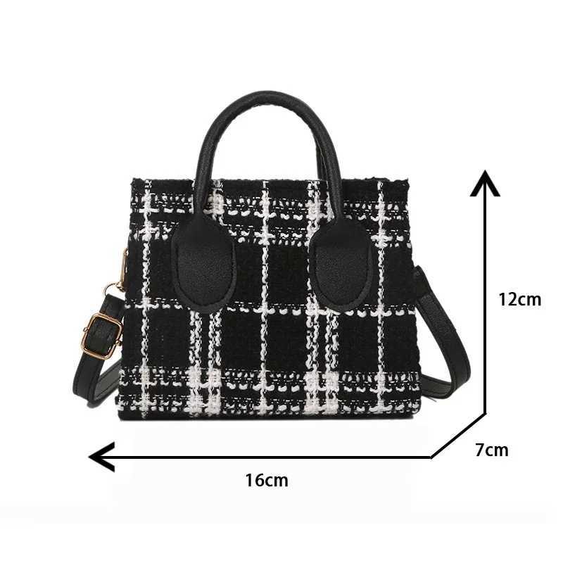 Women Mini Handbag Ladies Pouch Fi Check Pattern Shoulder Bag Crossbody Messanger Bag Lightweight Simple Elegant Tote BagXJ241225