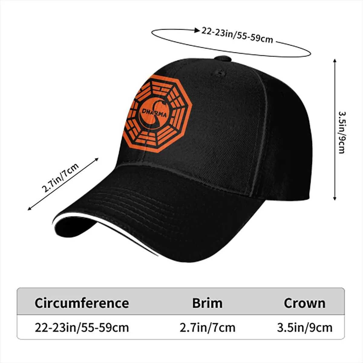 Summer Cap Sun Visor Dharma Red Hip Hop Cap Lost TV Show Peaked Hats Summer Hats W241225