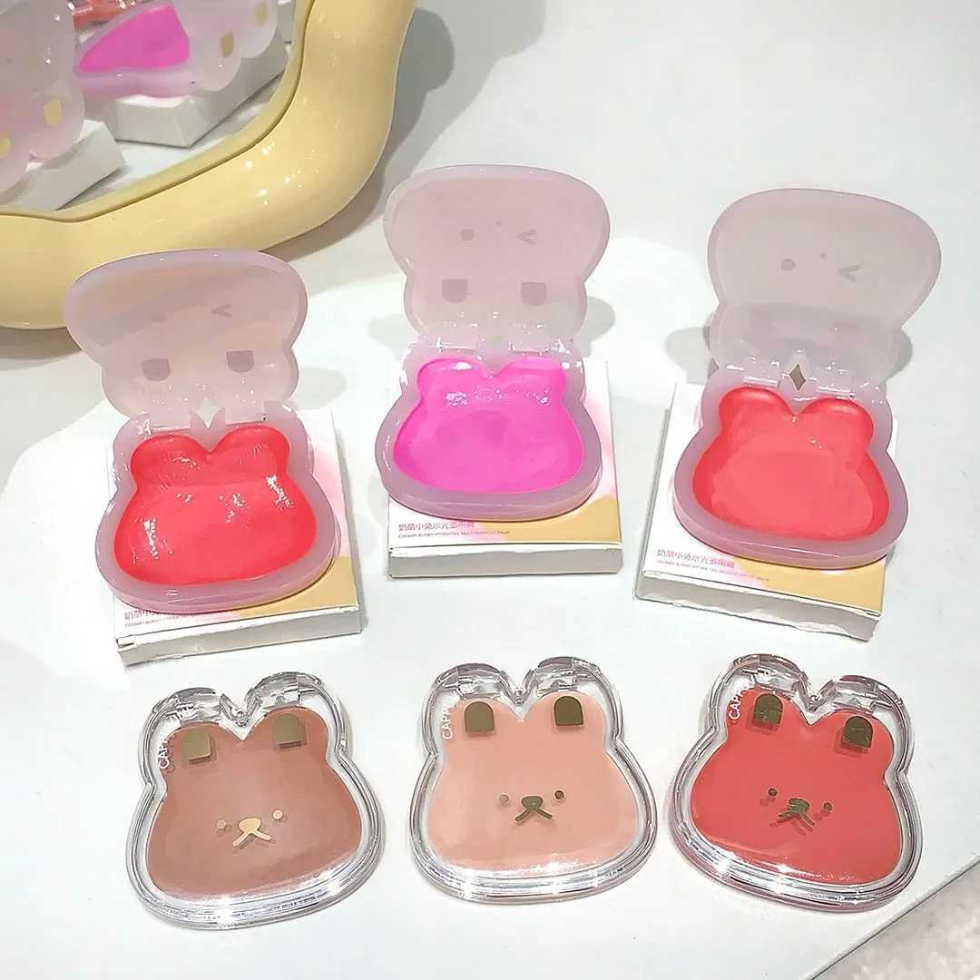 Cute Rabbit B Cream Natural Peach Pink Cheek Face Rouge Ber Mud Smooth Brightening Skin Tone Highlighter Korean MakeupXJ241225
