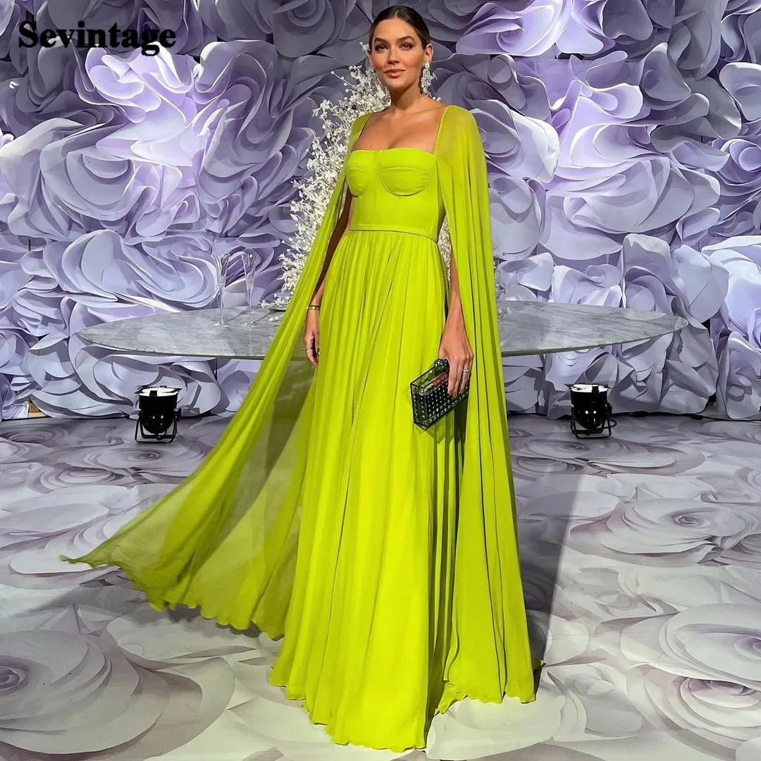 Customized A Line Mint Green Chiffon Formal Prom Gowns Women Long Cap Sleeves Evening Party Dresses Buttons Back Event Dress 241223