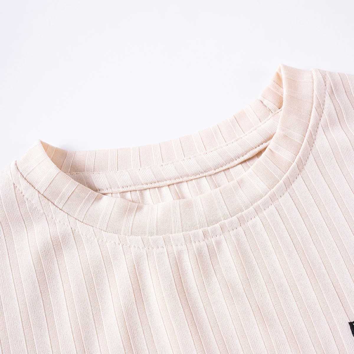Clothing Sets Summer Fashion Boys New Short Sleeve Suit 0-5Y Casual Letter Round Neck T-Shirt + Elastic Waist Shorts 2pcs Toddler Sports SuitY241225ID