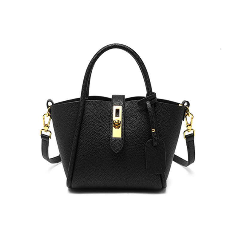 Women's Bags Handbag Cowhide Genuine Leather Small Bucket Tote Handbags For Women Trend Designer Ladies Shoulder Crossbody Bags